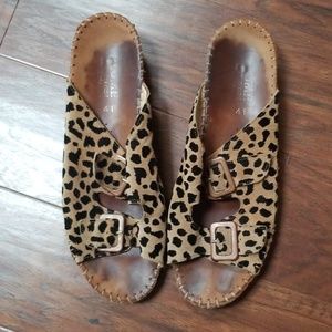 Plume Sandals Shoes Leopard Cheeta Print - Size 41